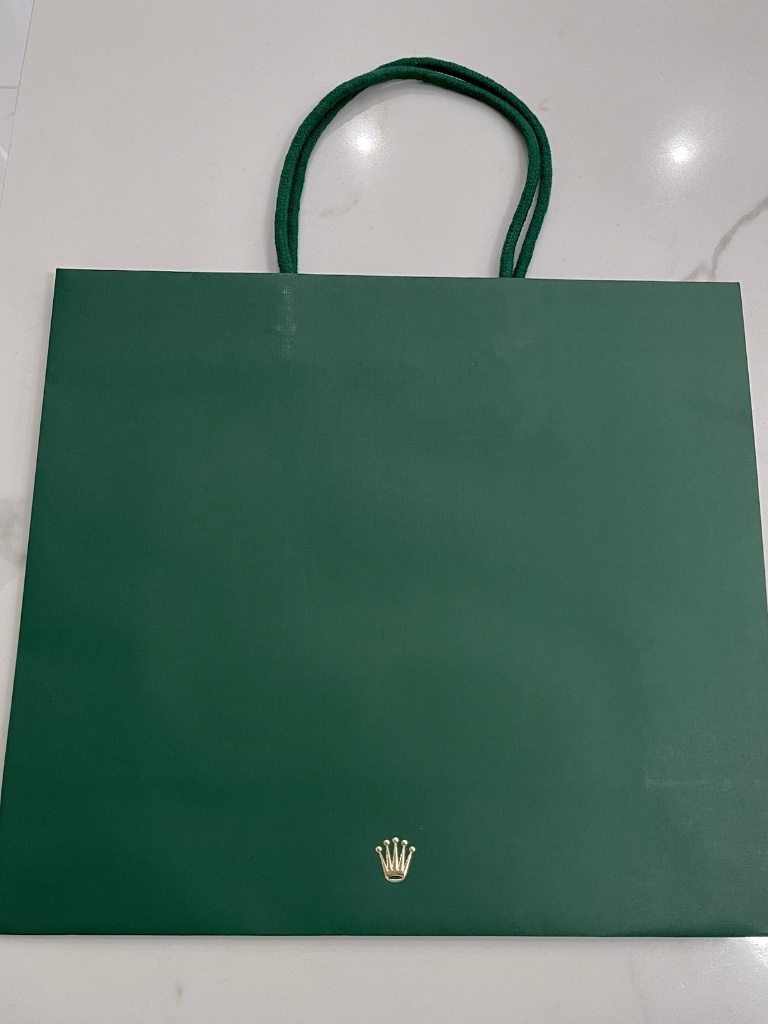 100 Authentic Rolex Green Medium Shopping Bag